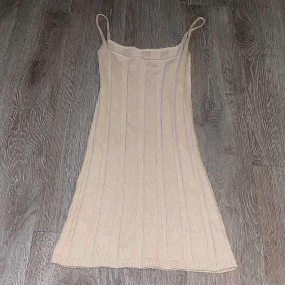 Free People Stellar Sweater Mini Dress Size small oatmeal color - Picture 5 of 5